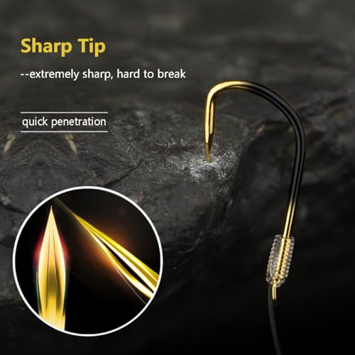 AMHDV Small Barbless Fishing Hook with Line, Tiny Fish Hooks and Leader (Pack of 20) - size: 12# (2.2-4.4lb)