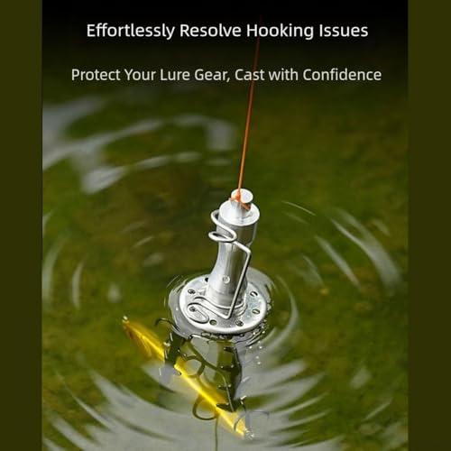 Fishing Lure Retriever with 30M PE Line Stainless Steel Fish Bait Rescue Device Tackle Recovery Tool for Snagged Lures Minnow Pencil Iron Plate VIB Underwater Snag Removal Equipment