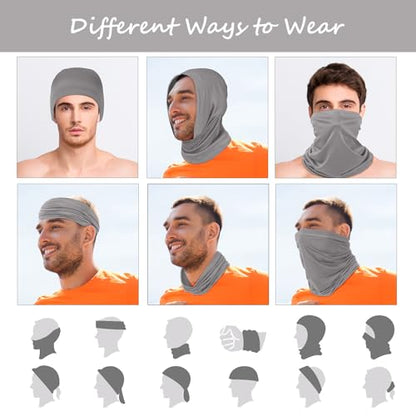 Geyoga Summer UV Protection Cooling Neck Gaiter | Sunscreen Breathable Face Scarf Bandana Mask Neck Gaiter for Outdoor Fishing Hiking Camping - color: Neutrals