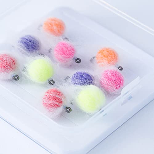 BASSDASH Fly Fishing Wet Flies Streamers Nuke Eggs for Trout Steelhead Salmon Fishing, Fly Lure Kit with Box - size: #8