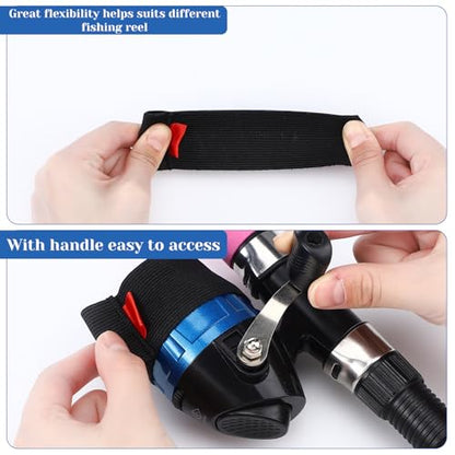 8 Pcs Fishing Spinning Reel Cover Spool Belt Fishing Reel Protection Accessories