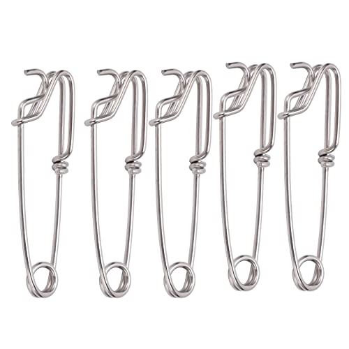 Longline Fishing Snap Clips, Stainless Steel Longline Branch Hanger Snap Swivels fl-Oat Line Tuna Clip Fishing Accessories, Downrigger Release Clip, 5Pcs Tuna Clips for Floats Tuna Fishing Line Fis