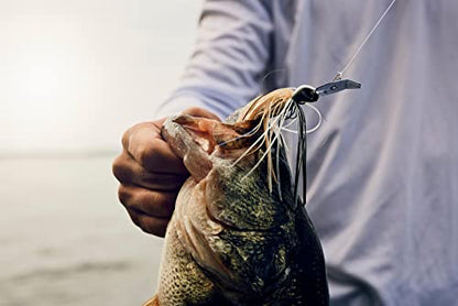 Berkley Slobberknocker and Power Stinger Kit, Green Pumpkin, 1/2 oz., Innovative Design Drives Consistent Vibration Through Entire Trailer, Jig and Swimbait for Bass Fishing, Fusion19 Hook