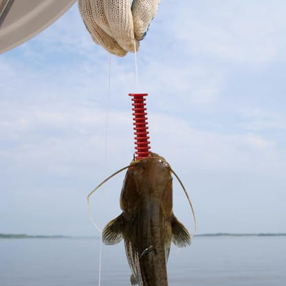 Soulchen Dip Bait Worms for Catfish Soft Swimming Lures for Catfish with Trident Hook Plastic Swim Baits Freshwater/Saltwater Plastic Swimming Lures - color: Red