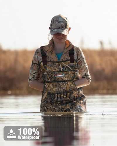 HISEA Women Waders Waterproof 400G Insulated Neoprene Chest Wader for Women - color: Next Camo, size: 7