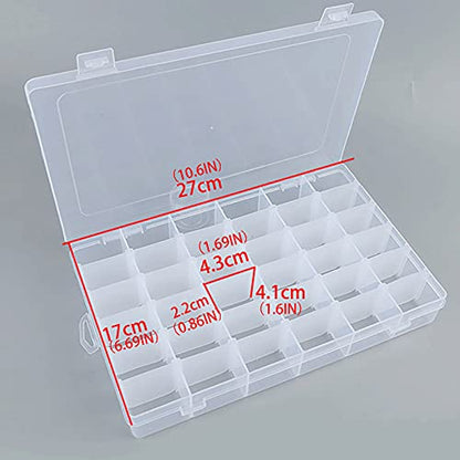 Tackle Box, 36 Grids Plastic Clear Small Tackle Box Organizer with Removable Dividers,3600 Tackle Tray,Tackle Boxes for Beads Fishing Lure Bait Hook Jewelry Craft Container