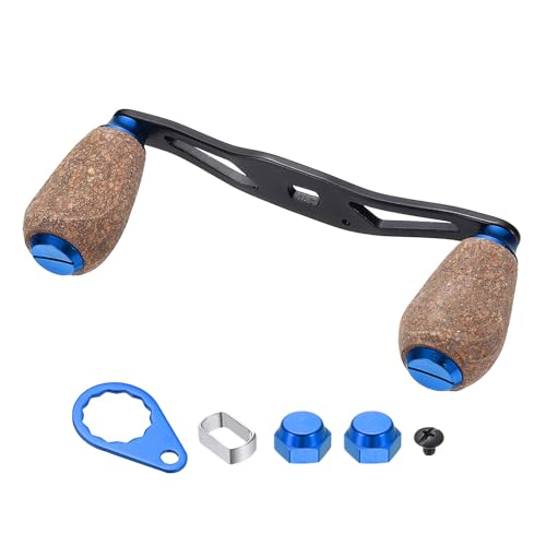 Fishing Reel Handle, Reel Handle Rocker Arm Grip with Knob Replacement Parts - color: Blue