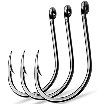 AMHDV 200pcs/pack Circle Fishing Hooks Super Strong Octopus Barb Fishing Hook for Freshwater Saltwater - size: 200pcs-10#