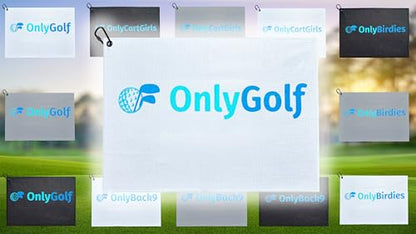 OnlyGolf Funny Microfiber Golf Towel – Large 14" x 20" Clip for Golf Bags Clubs Balls Perfect Golf Gag Gift Enthusiasts Waffle Men Premium Carabiner (White OnlyGolf) - color: White Onlygolf