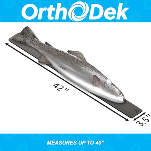 40" Fish Ruler for Boats, Laser Engraved Peel and Stick EVA Foam Fish Measuring Board, Fishing Measurement Tape for Fishing Boats, Yachts, Kayaks (Gray) - color: Gray