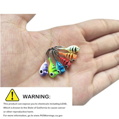 Ice Fishing Jigs Fishing Bait Jigging Lures Kit Winter Metal Lures - color: 0.78inch/0.06oz-12pcs