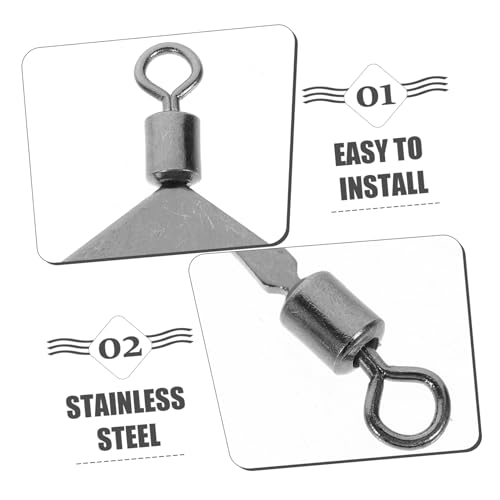 Sea Fishing Three-Prong Swivel Way Swivel Fishing Swivels Three Way Fishing Swivels Fishing - size: 6.30X4.00X0.20CM