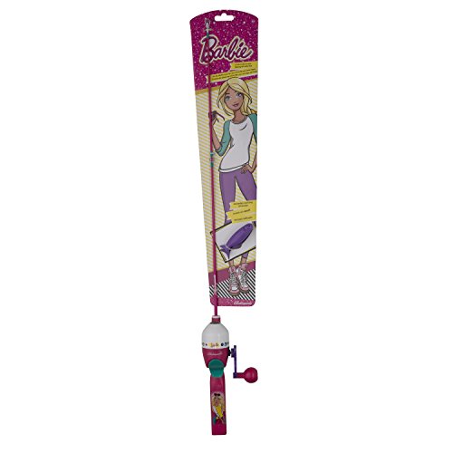 Shakespeare Youth Fishing Reel and Rod Combo - color: Mattel Barbie