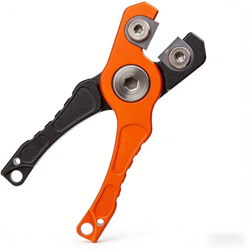 Multi-Use Mini Aluminum Alloy Fishing Cutter, Compact Scissors for Braided Lures, Outdoor Camping & Fishing ORANGE