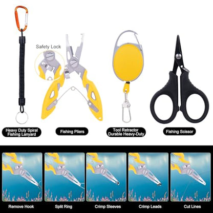 Fishing Fishing Tool Kit Gifts for Men Dad, Dad Fishing Backpack Gear Kit Lures Tackle Box Gift, Best Gifts for Fisherman Birthday, Fish Tools & Accessories Equipment Gift Set for Men Fishermen