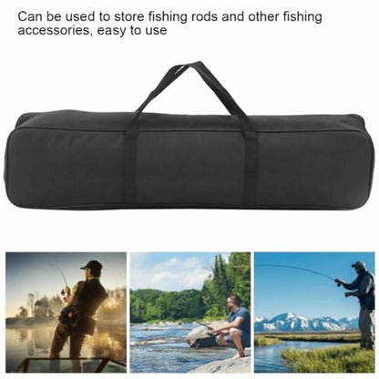 Fishing Rod Bag for 4 Rods – Large Capacity Tackle Storage Organizer with Handle and Hook, Portable Fishing Pole Carrier for Outdoor Gear