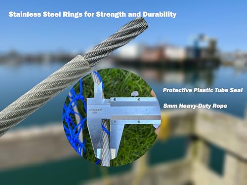 Stainless Collapsible Crab Net with 100ft Rope, Bait Bag, Clip & Ruler – 6 Pieces Portable Crab Trap for Easy Storage – Durable Grid Design for Dock & Pier Crabbing - size: 24 inch