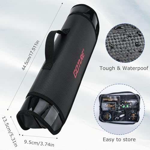 Goture Fishing Rod and Reel Combos,1.8M-2.7M Telescopic Fishing Pole Spinning Reel Line Lures Set with Carrier Bag,Telescopic Rod Kit for Starter Travel Saltwater Freshwater Gear Gift - color: B2:Fishing Pole Kit with Carrier Bag, size: 9 ft/2.7 m