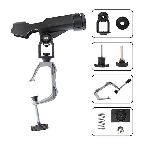 Croch Fishing Rod Holder Boat Rods Holder Folding Holder with Large Clamp Opening 360 Degree Adjustable Fishing Rod Racks Fishing Rod Holder 2 pcs