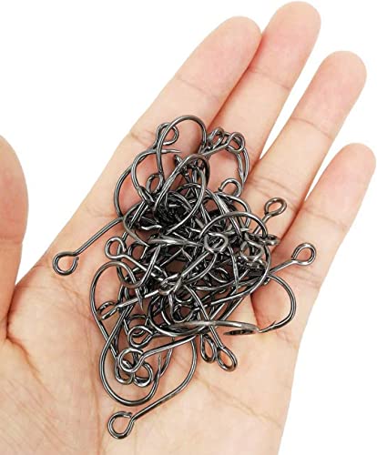Inline Single Hook for Fishing Lure: 50pcs/Box Large Eye Fishing Hooks for Fishing Spoon Topwater Popper Treble Hook Replacement Size 3/0 2/0 1/0 1# 2# 4# 6# 8# - size: 1/0