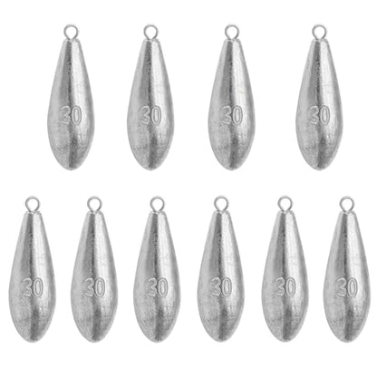 Fishing Weights Sinkers Bank Fishing Lead Sinkers | Bullet Fishing Weights Ocean Saltwater Surf Fishing Gear Fishing Assortment 1oz 2oz 3oz 4oz - style: 1oz -10pcs