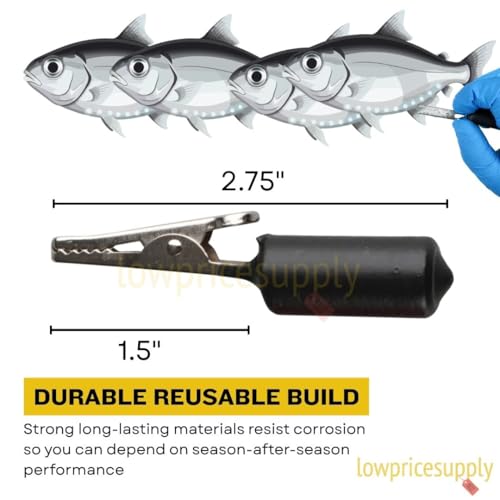 3 Pack Snap Clip Fishing Tool Stabilizing Fin Weights Livewell Fish Saver for Deep-Water Bass, Tournament-Safe Survival Weights Fish Stabilizing Weight, Bass Survival Weight