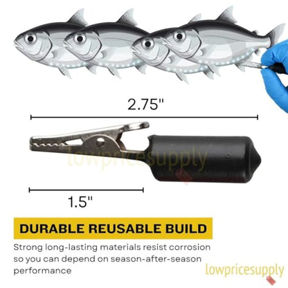3 Pack Snap Clip Fishing Tool Stabilizing Fin Weights Livewell Fish Saver for Deep-Water Bass, Tournament-Safe Survival Weights Fish Stabilizing Weight, Bass Survival Weight