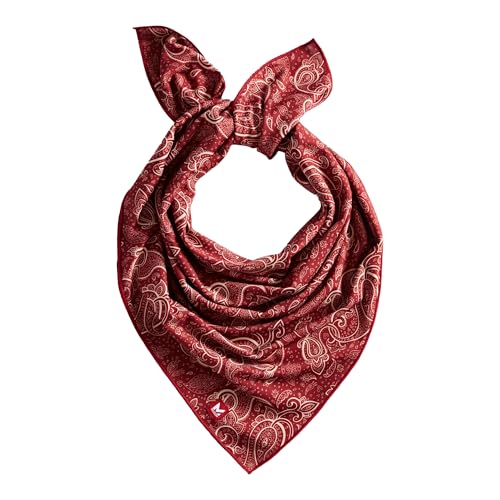 MISSION Cooling Bandana - Lightweight & Breathable - Cools Up to 2 Hours - UPF 50 Sun Protection - Machine Washable - color: Red Paisley