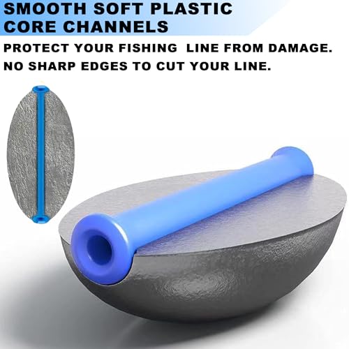 Egg Sinkers Fishing Weights – Lead Oval Sliding Sinkers for Catfish, Bass & Surf Fishing, No-Snag Smooth Hole Design, Heavy Fishing Weights for Bottom Rigs in Lakes, Rivers & Beach - style: 5g-20pcs