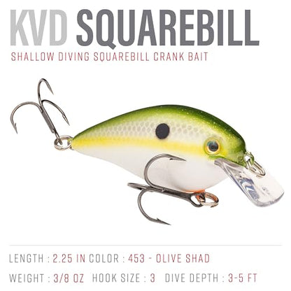 Strike King KVD Square Bill Pro-Model Crankbait - color: Olive Shad