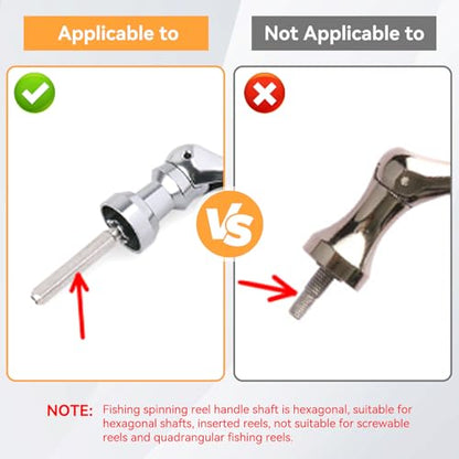 Metal Rocker Arm Grip - Spinning Reel Handle Replacement, Fishing Reel Grips