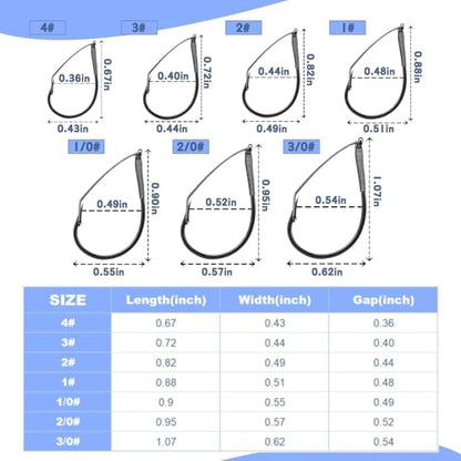 Small Weedless Wacky Rig Hooks - Fish Circle Hook for Wacky Worm & Neko Rig Fishing - 25 Pack Saltwater & Freshwater Bass Hooks - size: 2/0#_25pcs