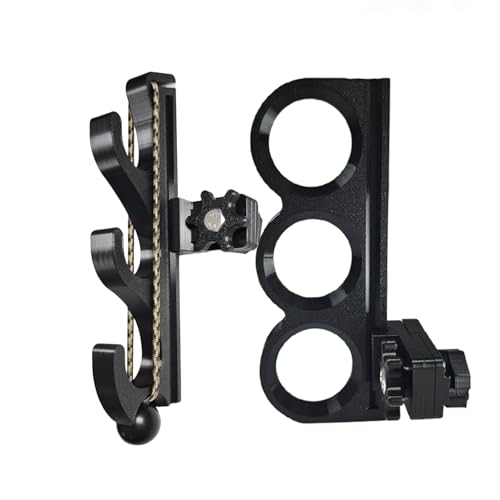 Fishing Rod Holder for Toyota Tacoma Bed Rail, Fits for Tacoma, Tundra, Ford Maverick & Most Truck Beds, 3-Rod Adjustable Truck Bed Rod Rack, Clamp-On Tool-Free Installation