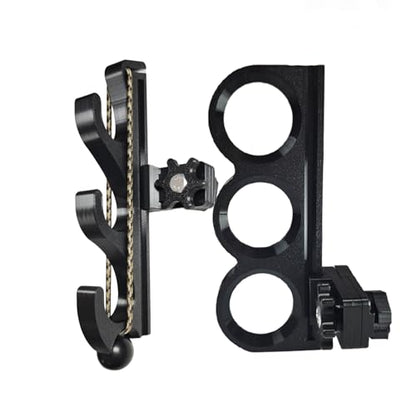 Fishing Rod Holder for Toyota Tacoma Bed Rail, Fits for Tacoma, Tundra, Ford Maverick & Most Truck Beds, 3-Rod Adjustable Truck Bed Rod Rack, Clamp-On Tool-Free Installation