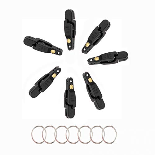 Line Clip Snap Weight Release Clip for Offshore Fishing Planer Board Kite Heavy Tension Snap Release Clip Downriggers Outrigger Release Clips (7pcs Black)