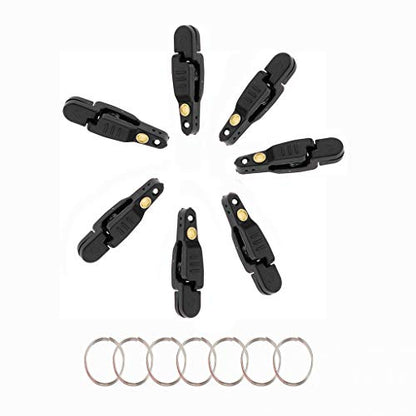 Line Clip Snap Weight Release Clip for Offshore Fishing Planer Board Kite Heavy Tension Snap Release Clip Downriggers Outrigger Release Clips (7pcs Black)