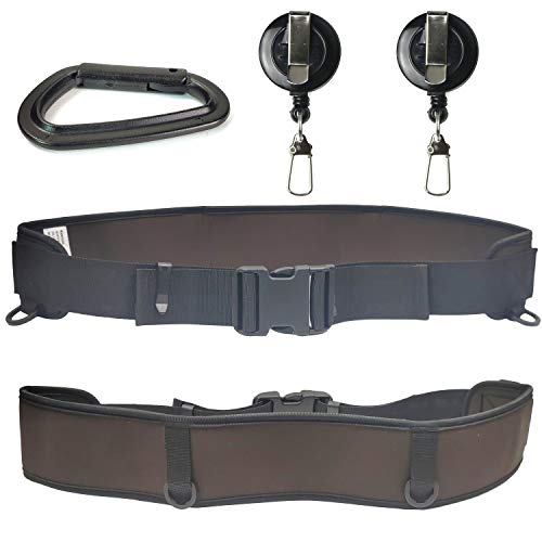 Riverruns Neoprene Adjustable Fishing Wading Belt, Fishing Wader Belt for Men Kayaking. - color: Brown With Tools