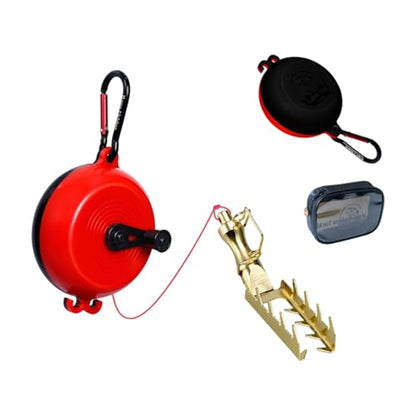 Lures Device Hard Baits Equipment with 30M Line Fishing Retrievers Savers Accessories Hard Equipment with Line - color: black red