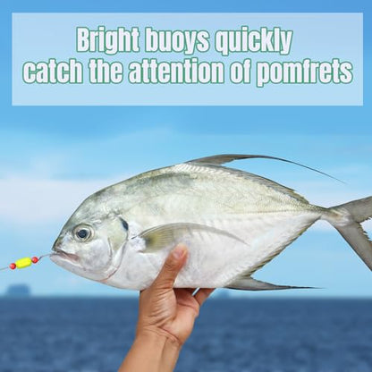 JellyArch 12 Pcs Pompano Rigs for Surf Fishing Offshore Surf Fishing Rigs Saltwater Gear Tackle with 2/0 Circle Hooks Double Circle Swivels Duo Lock Snaps - color: Yellow