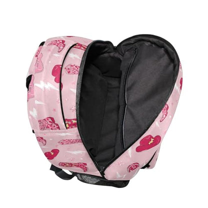 Pfrewn Kids Backpack for Girls Boys Retro Cowgirl Boots Lightning Backpacks Lightweight School Bag 16" - color: Cowgirl, size: 11.4x6.9x16in