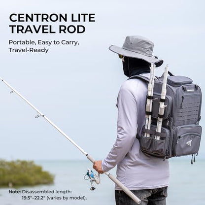 KastKing Centron Lite Travel Fishing Rods, Portable 4/5 Piece Spinning & Casting Rods, Extra Twin-Tip, IM6 Graphite Blanks, Stainless Steel Guides W/Ceramic Rings, Split or Full Rear EVA Handle - size: 6'0"- L- MF(4 Pcs+ Extra Tip), style: Spinning