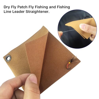 Aventik Metal Tin Portable Box Fly Fishing Tools Kit Includes a Fishing Knot Tool and Line Clipper Zinger Retractor Hook Remover Forceps - color: Tin Box+Dry fly patch+Zinger