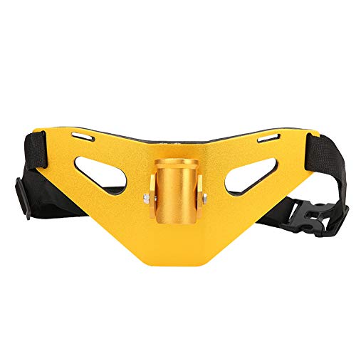 RiToEasysports Fishing Fighting Waist Belt,Aluminium Alloy Fishing Rod Pole Holder Stand Up Waist Fighting Belt for Fishing - color: Gold