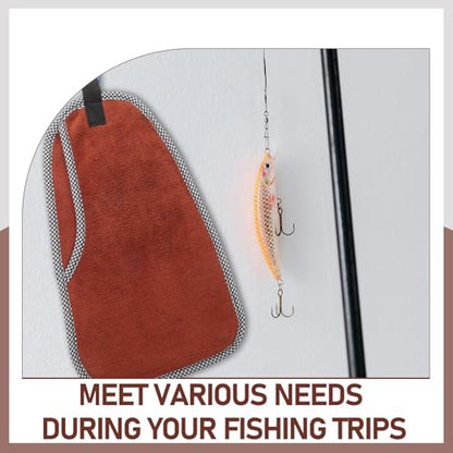 Veemoon Fishing Towel with Carabiner Quick Dry Microfiber Hand Towel for Saltwater Fishing Gear Outdoor Camping Hiking Fish Cleaning Accessories