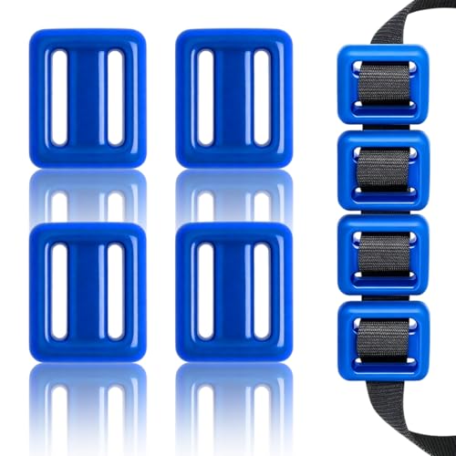 4 Pcs Scuba Weight Belt,Diving Weight Belt with Metal Block Buckle Coated Dive Weights Nylon Dive Belt Suitable for Free Diving - color: Blue, size: 1.1lb