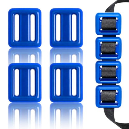 4 Pcs Scuba Weight Belt,Diving Weight Belt with Metal Block Buckle Coated Dive Weights Nylon Dive Belt Suitable for Free Diving - color: Blue, size: 1.1lb