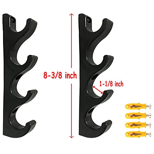 Pmsanzay Horizontal Rod Rack for Fishing Rod Wall Rack Storage Fishing Rod Holder - Hold 4 Fishing Rods - Space Saving - Easy to Install - Hardware Included - No Fishing Rod