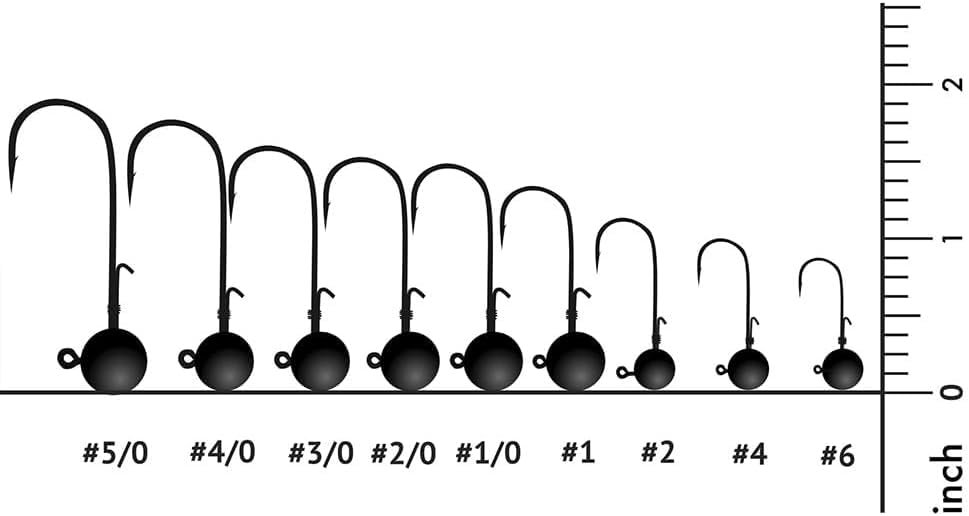 Nako 200% Sensitive Tungsten Ball Jig Heads - 5 Pack - No Chip Black - Tungsten Fishing Jig Heads, 1/32, 1/16, 1/8, 3/16, 1/4, 3/8oz, Damiki Rig Jig Heads - size: 3/8 oz - #3/0 Hook - 5 Pack