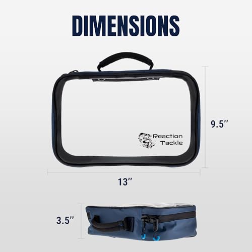 Reaction Tackle Deluxe Bait Binder, Water Resistant Soft Bait Storage System for Soft Plastics and Rigs with Zippered Sleeves, Clear Bag - size: Clear Bag