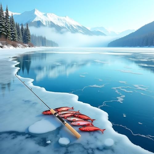 Ice Fishing Rod Reel Combo, 30 in Fiberglass Rod, EVA Handle, Ultra-Light, Without Reel, Useful and Practical Fishing Rod and Reel Combos Hunting and Fishing ﻿